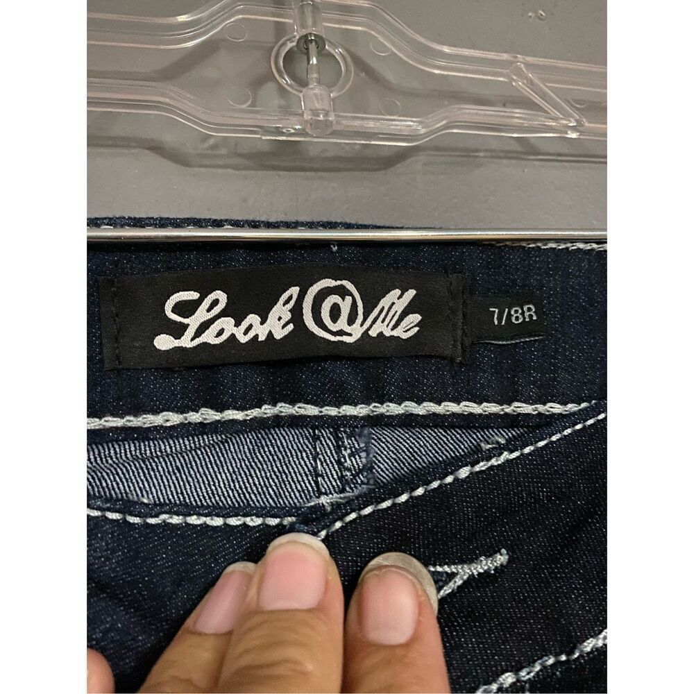 Look@Me Dark Wash Regular Straight Jeans Size 7/8 NWT - Picture 4 of 6